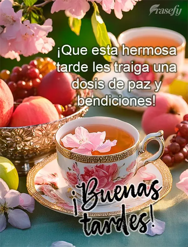 ¡Que esta hermosa tarde les traiga una dosis de paz y bendiciones! ¡Buenas tardes!