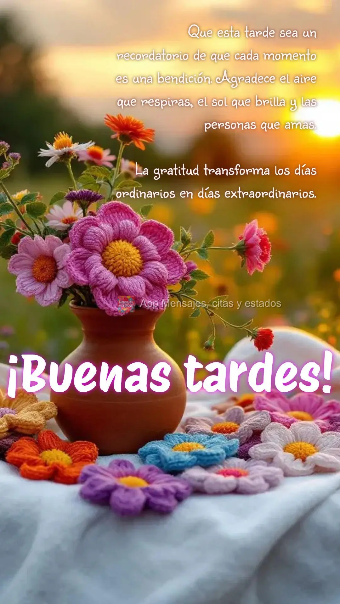 Que esta tarde sea un recordatorio de que cada momento es una bendición. Agradece el aire que respiras, el sol que brilla y las personas que amas.

La...