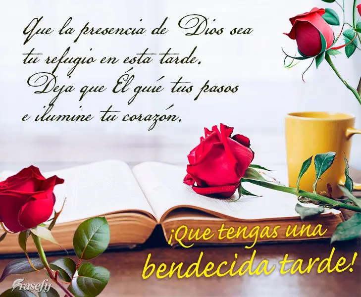 Que la presencia de Dios sea tu refugio en esta tarde. Deja que Él guíe tus pasos e ilumine tu corazón. ¡Que tengas una bendecida tarde!