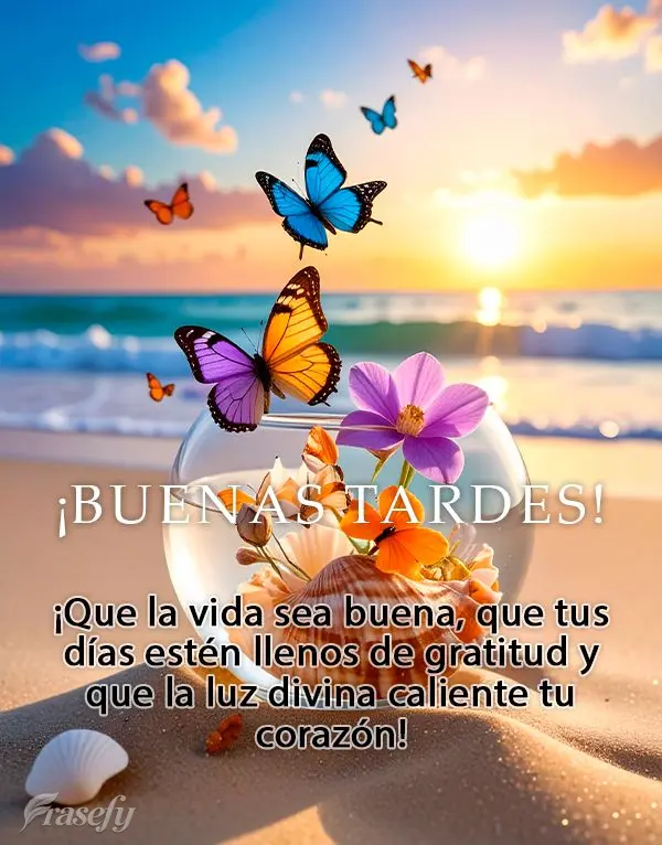 ¡Que la vida sea buena, que tus días estén llenos de gratitud y que la luz divina caliente tu corazón! ¡Buenas tardes!