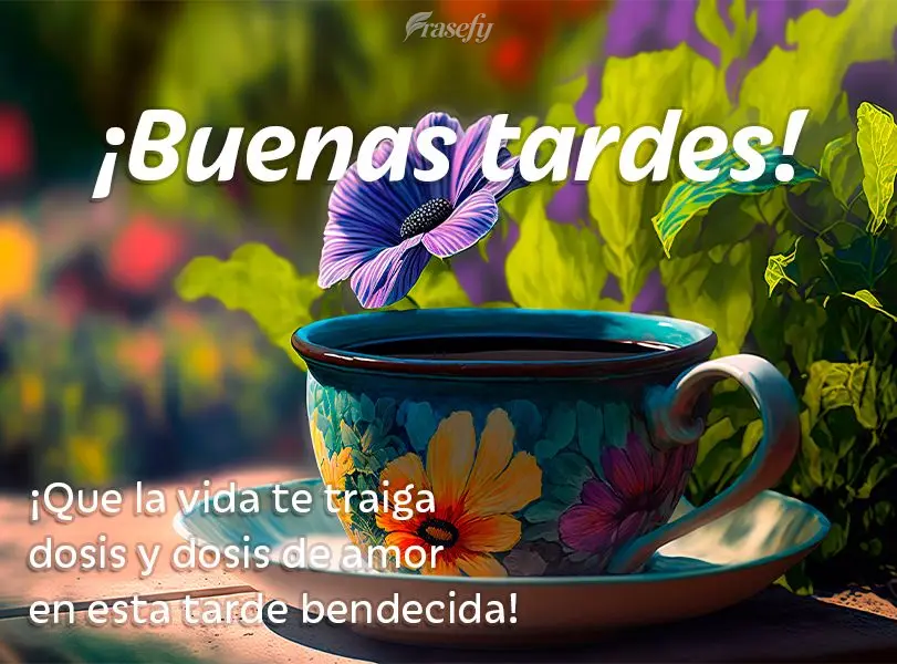 ¡Que la vida te traiga dosis y dosis de amor en esta tarde bendecida! ¡Buenas tardes!