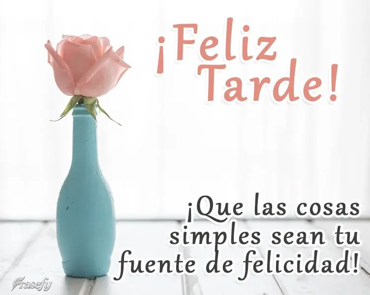 ¡Que las cosas simples sean tu fuente de felicidad! ¡Feliz tarde!
