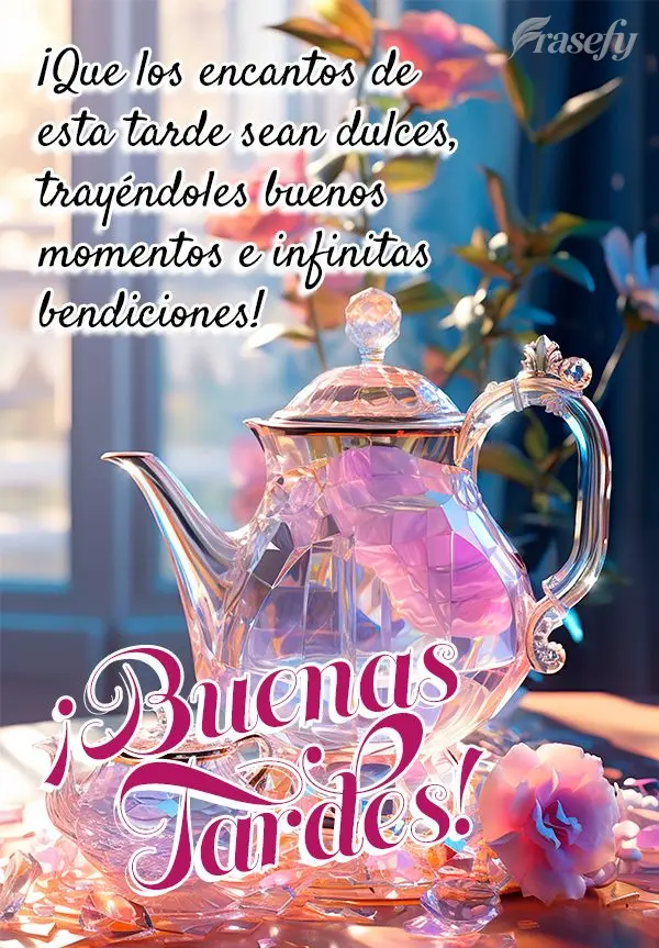 ¡Que los encantos de esta tarde sean dulces, trayéndoles buenos momentos e infinitas bendiciones! ¡Buenas tardes!
