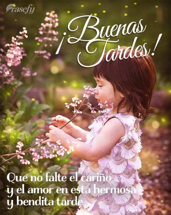 Que no falte el cariño y el amor en esta hermosa y bendita tarde. ¡Buenas tardes!