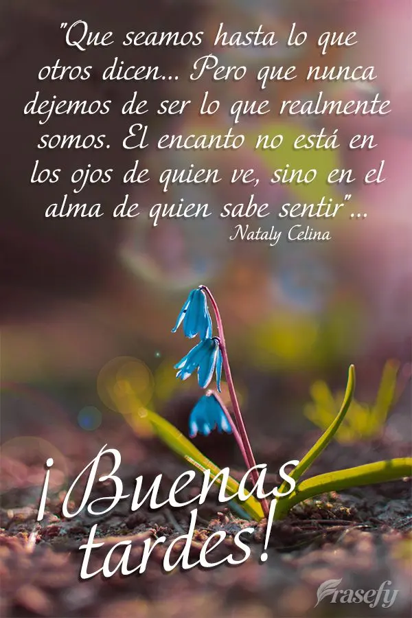 "Que seamos hasta lo que otros dicen... Pero que nunca dejemos de ser lo que realmente somos. El encanto no está en los ojos de quien ve, sino en el alm...
