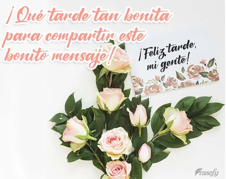 ¡Qué tarde tan bonita para compartir este bonito mensaje! ¡Feliz tarde, mi gente!