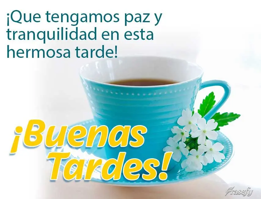 ¡Que tengamos paz y tranquilidad en esta hermosa tarde! ¡Buenas tardes!