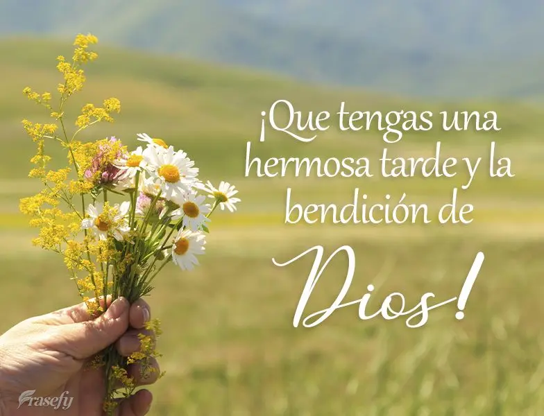 ¡Que tengas una hermosa tarde y la bendición de Dios!