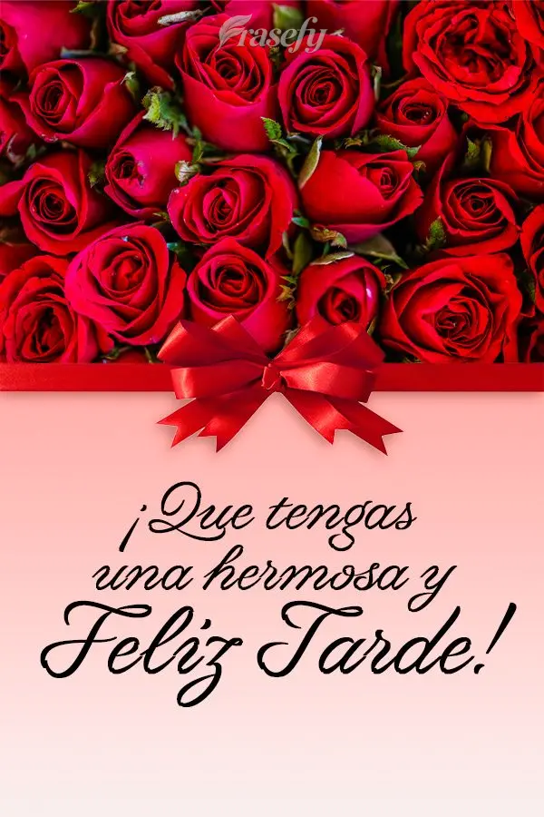 ¡Que tengas una hermosa y feliz tarde!