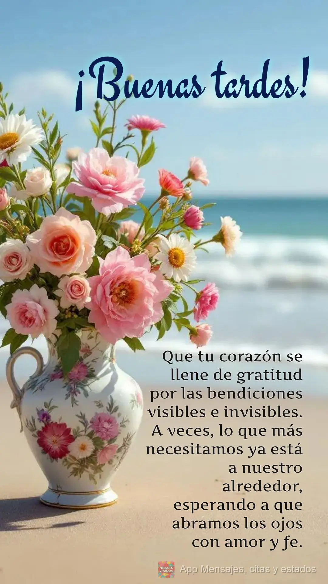 Que tu corazón se llene de gratitud por las bendiciones visibles e invisibles. A veces, lo que más necesitamos ya está a nuestro alrededor, esperando ...