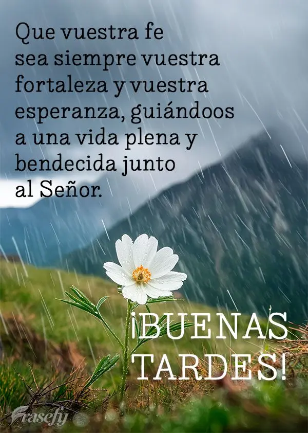 Que vuestra fe sea siempre vuestra fortaleza y vuestra esperanza, guiándoos a una vida plena y bendecida junto al Señor. ¡Buenas tardes!