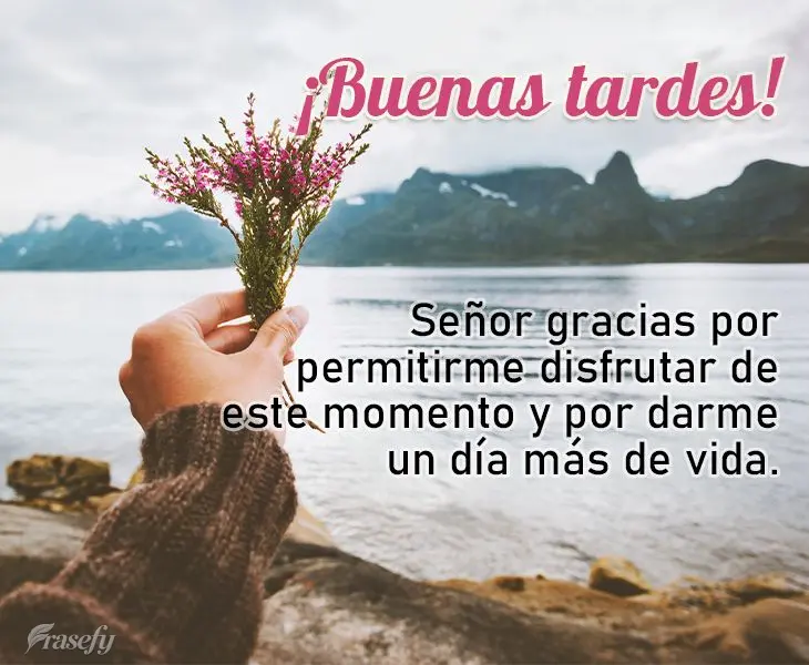 Señor gracias por permitirme disfrutar de este momento y por darme un día más de vida. ¡Buenas tardes!