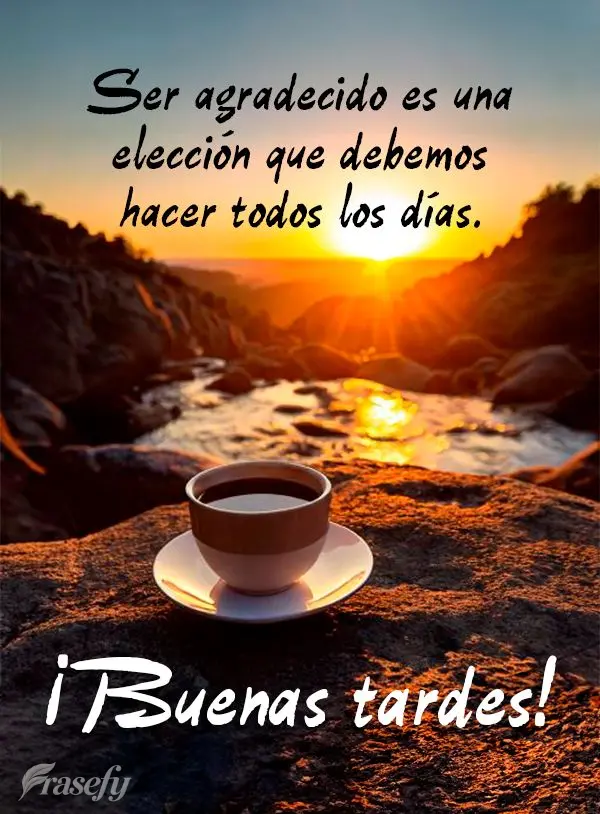 Ser agradecido es una elección que debemos hacer todos los días. ¡Buenas tardes!