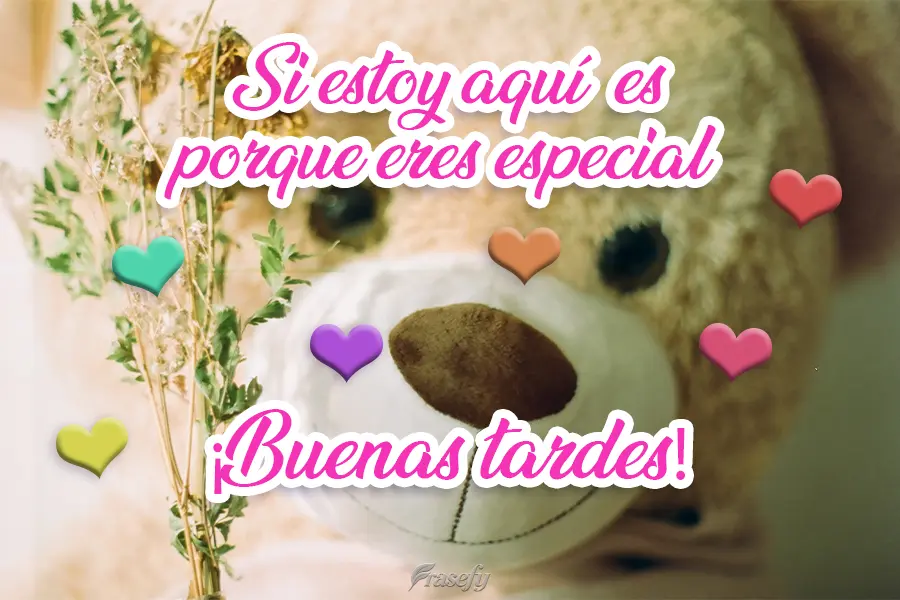 Si estoy aquí, es porque eres especial. ¡Buenas tardes!