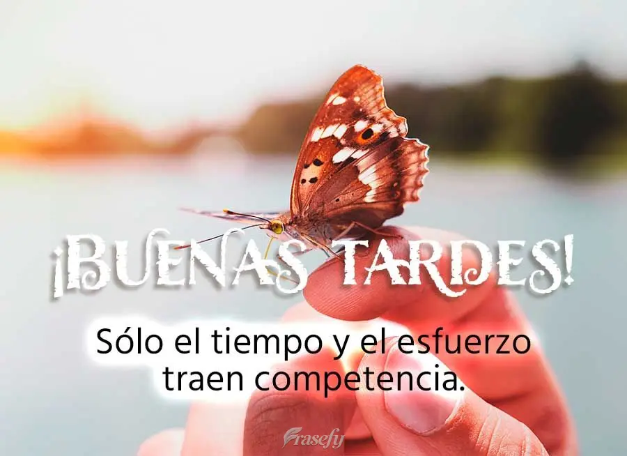 Sólo el tiempo y el esfuerzo traen competencia. ¡Buenas tardes!