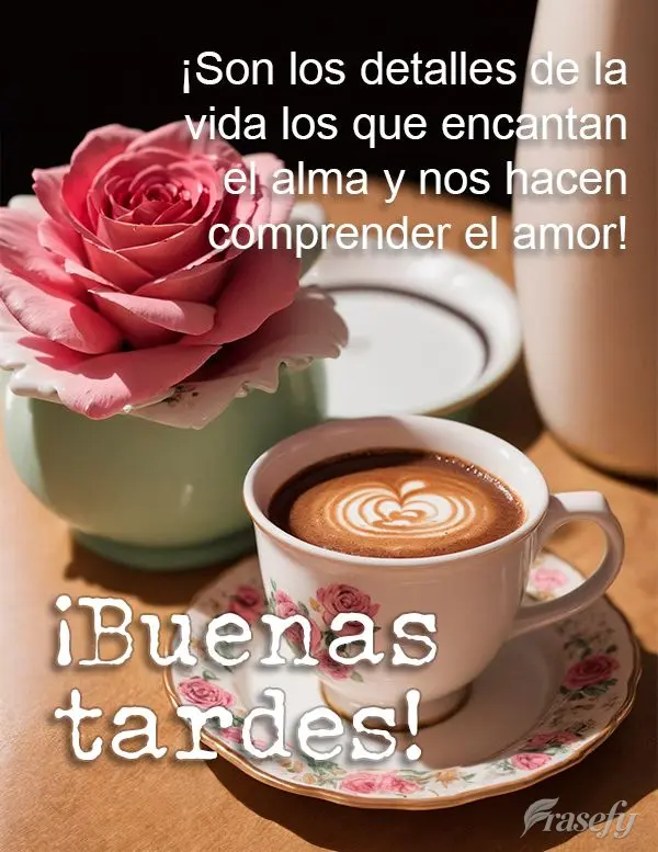 ¡Son los detalles de la vida los que encantan el alma y nos hacen comprender el amor! ¡Buenas tardes!