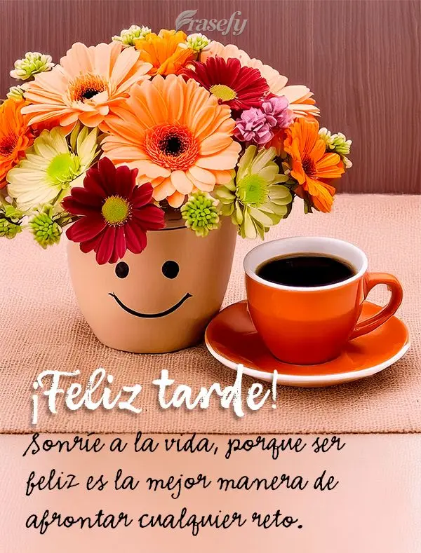 Sonríe a la vida, porque ser feliz es la mejor manera de afrontar cualquier reto. ¡Feliz tarde!