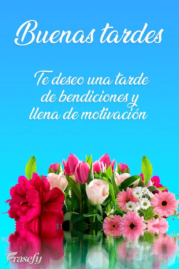¡Te deseo una tarde de bendiciones y llena de motivación! ¡Buenas tardes!