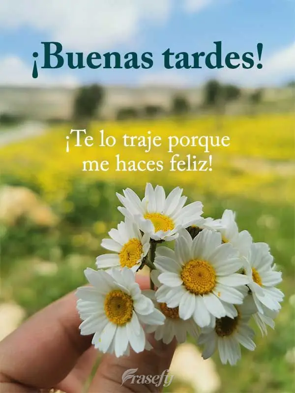¡Te lo traje porque me haces feliz! ¡Buenas tardes!