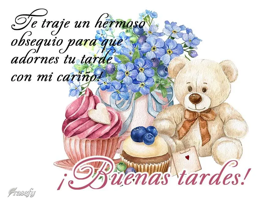 Te traje un hermoso obsequio para que adornes tu tarde con mi cariño! ¡Buenas tardes!