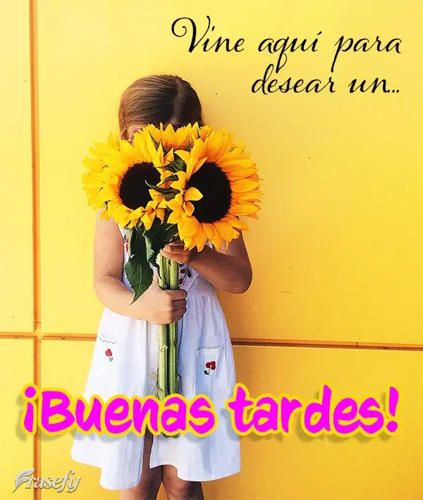 Vine aquí para desear un... ¡Buenas tardes!