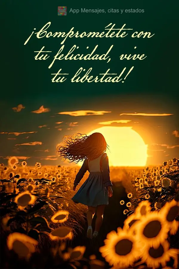 ¡Comprométete con tu felicidad, vive tu libertad!