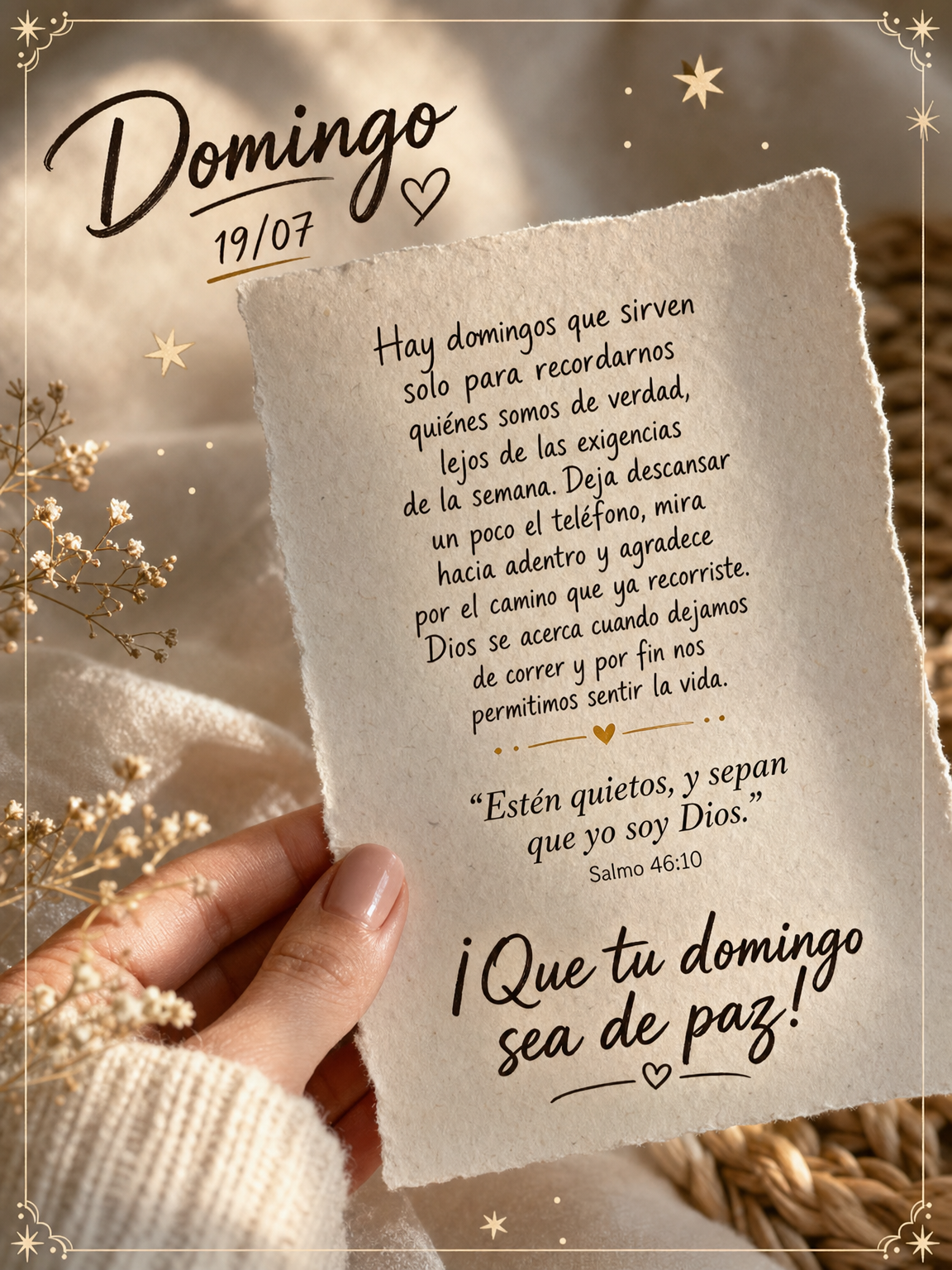 Tem domingo que serve só pra gente lembrar de quem realmente é, longe das cobranças da semana. Deixe o telefone descansar um pouco, olhe pra dentro e ...