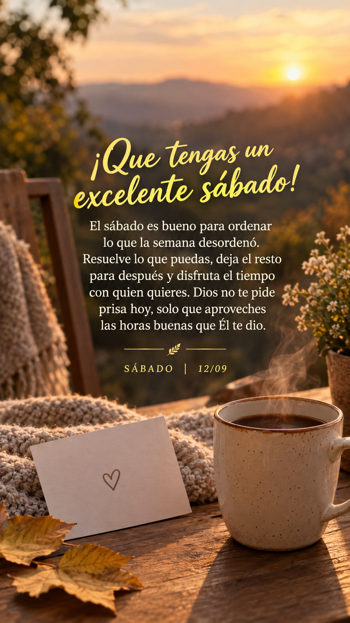 Tenha um ótimo sábado!
