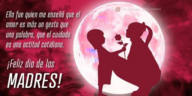Ella fue quien me enseñó que el amor es más un gesto que una palabra, que el cuidado es una actitud cotidiana. ¡Feliz dia de las Madres!