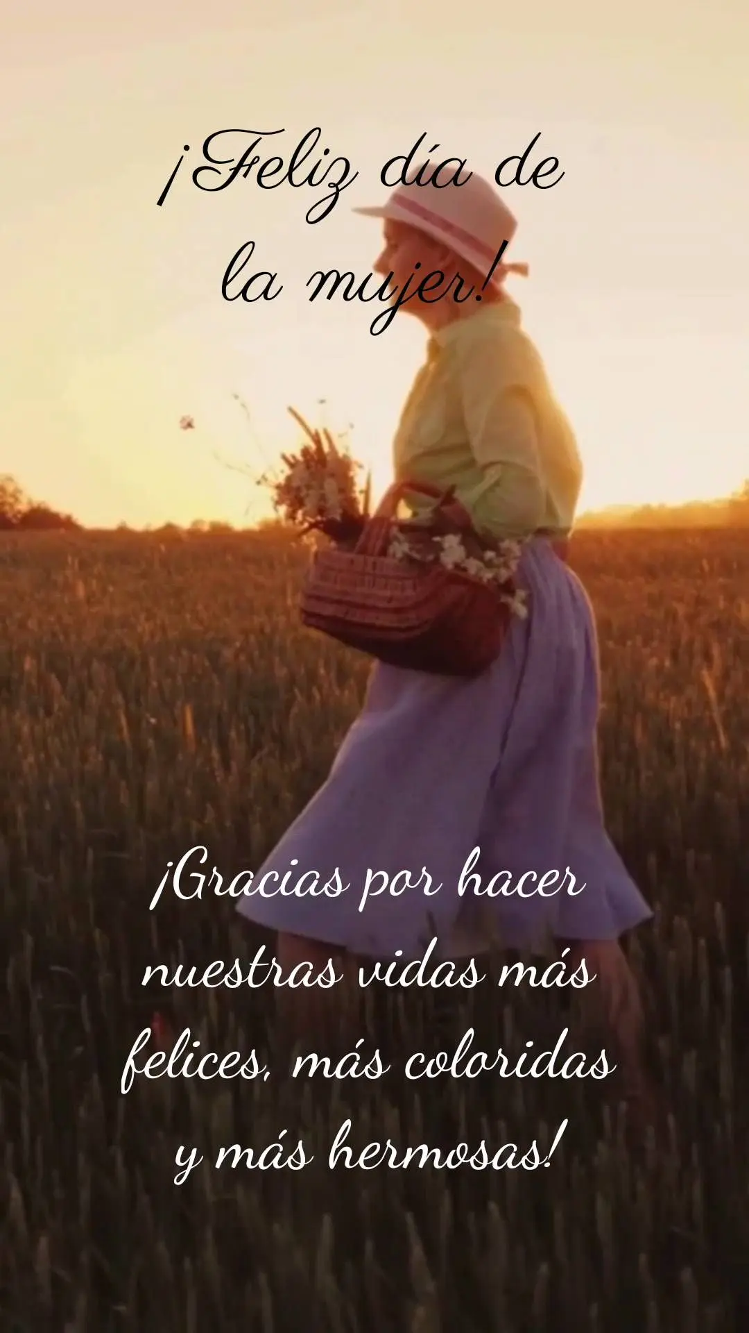 ¡Gracias por hacer nuestras vidas más felices, más coloridas y más hermosas! ¡Feliz día de la mujer!