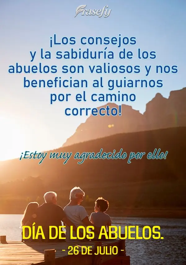 ¡Los consejos y la sabiduría de los abuelos son valiosos y nos benefician al guiarnos por el camino correcto! ¡Estoy muy agradecido por ello! 26 de Ju...