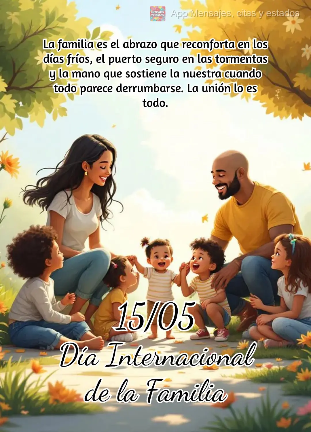 La familia es el abrazo que reconforta en los días fríos, el puerto seguro en las tormentas y la mano que sostiene la nuestra cuando todo parece derrum...
