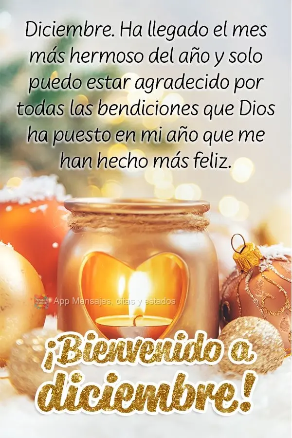 Diciembre. Ha llegado el mes más hermoso del año y solo puedo estar agradecido por todas las bendiciones que Dios ha puesto en mi año que me han hecho...