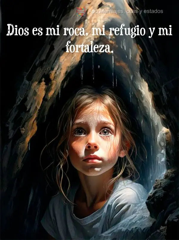 Dios es mi roca, mi refugio y mi fortaleza.