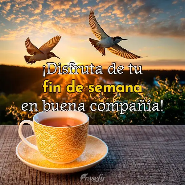 ¡Disfruta de tu fin de semana en buena compañía!