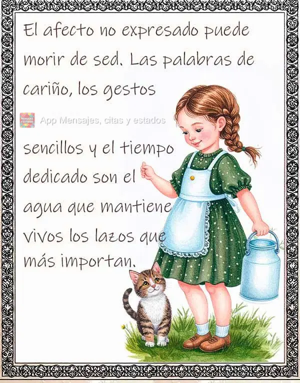 El afecto no expresado puede morir de sed. Las palabras de cariño, los gestos sencillos y el tiempo dedicado son el agua que mantiene vivos los lazos qu...
