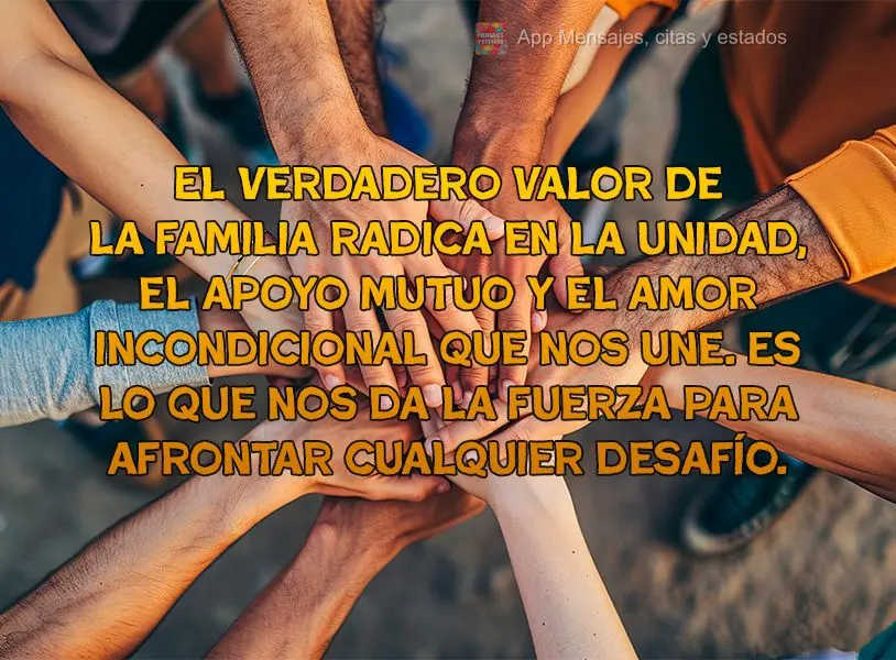 El verdadero valor de la familia radica en la unidad, el apoyo mutuo y el amor incondicional que nos une. Es lo que nos da la fuerza para afrontar cualqu...