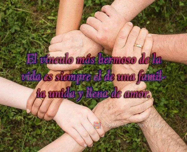 El vínculo más hermoso de la vida es siempre el de una familia unida y llena de amor.