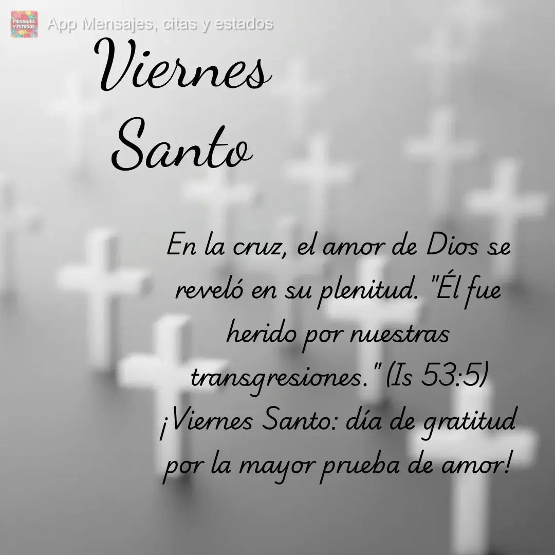 En la cruz, el amor de Dios se reveló en su plenitud. "Él fue herido por nuestras transgresiones." (Is 53:5) ¡Viernes Santo: día de gratitud por la m...