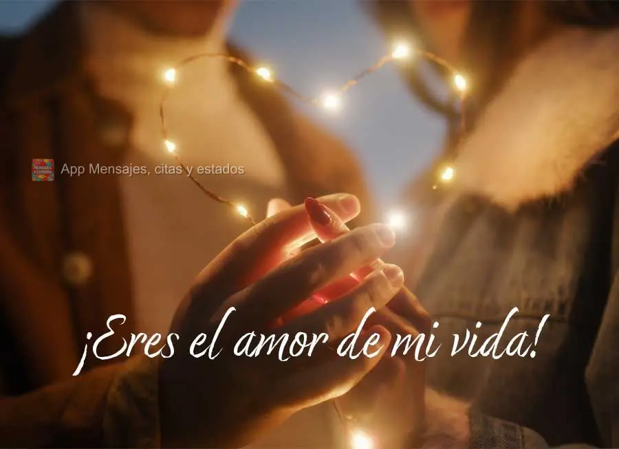 ¡Eres el amor de mi vida!