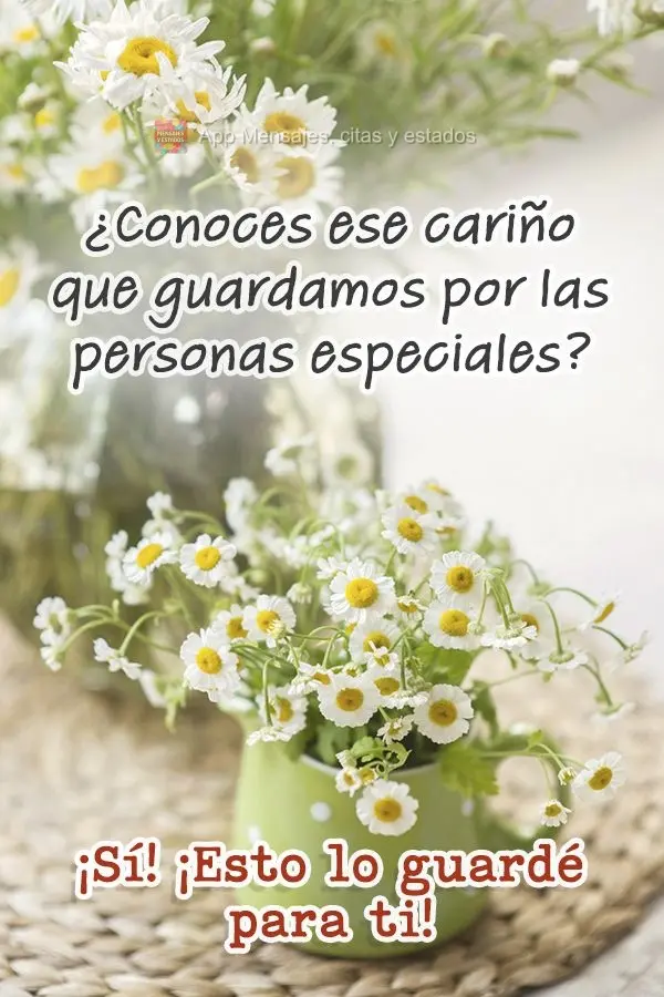 ¿Conoces ese cariño que guardamos por las personas especiales? ¡Sí! ¡Esto lo guardé para ti!