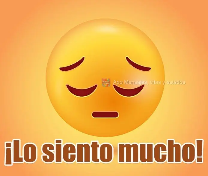 ¡Lo siento mucho!