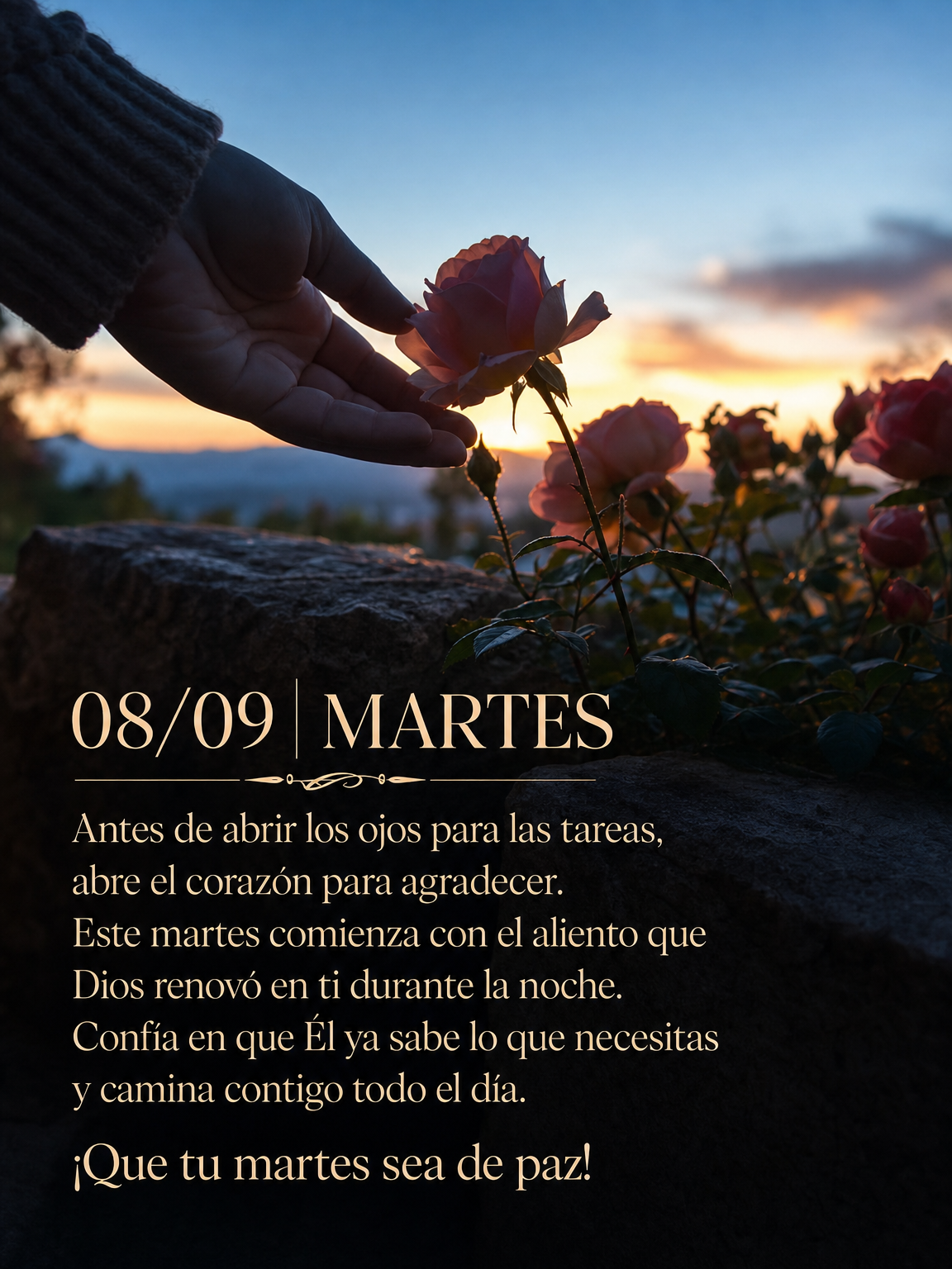 Antes de abrir los ojos para las tareas, abre el corazón para agradecer. Este martes comienza con el aliento que Dios renovó en ti durante la noche. Co...