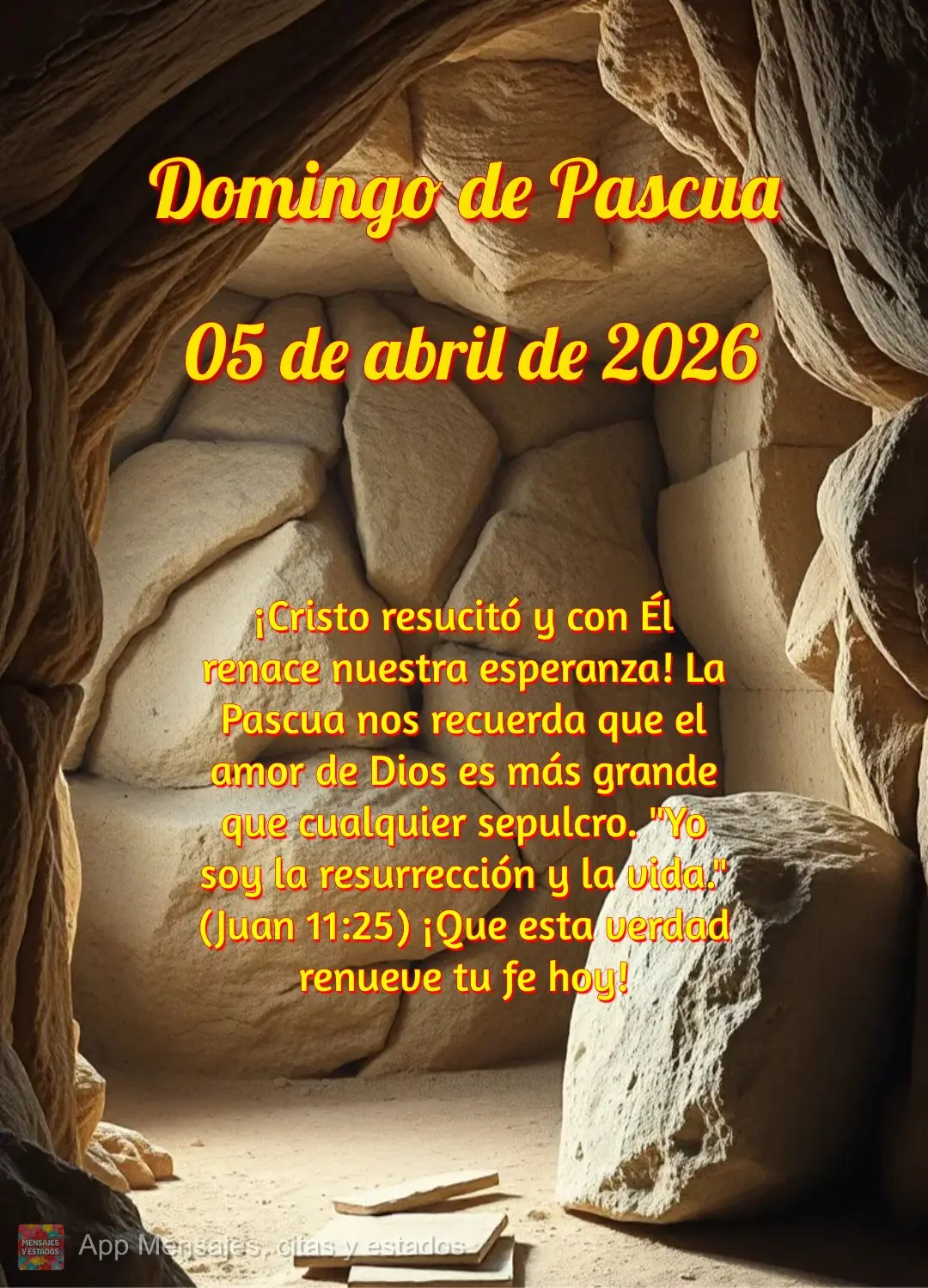 ¡Cristo resucitó y con Él renace nuestra esperanza! La Pascua nos recuerda que el amor de Dios es más grande que cualquier sepulcro. "Yo soy la resur...