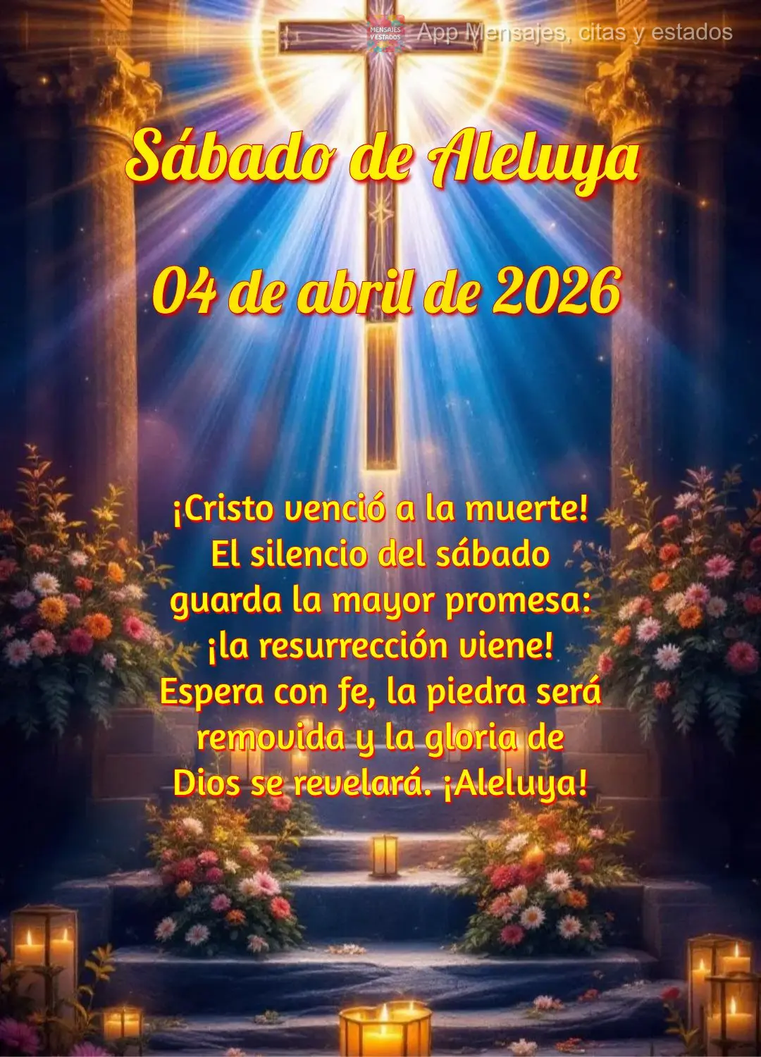 ¡Cristo venció a la muerte! El silencio del sábado guarda la mayor promesa: ¡la resurrección viene! Espera con fe, la piedra será removida y la glo...