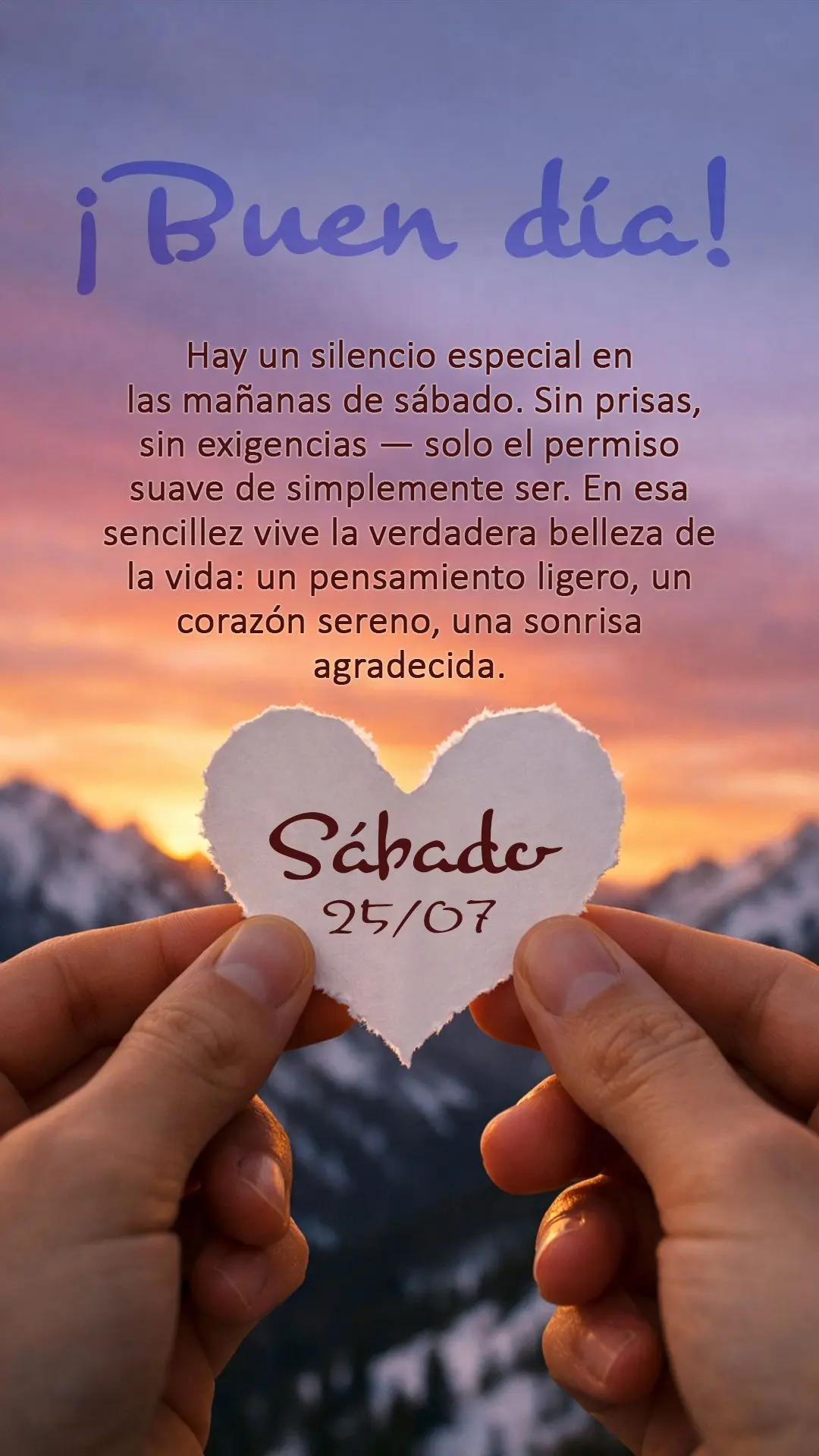 Hay un silencio especial en las mañanas de sábado. Sin prisas, sin exigencias — solo el permiso suave de simplemente ser. En esa sencillez vive la ve...