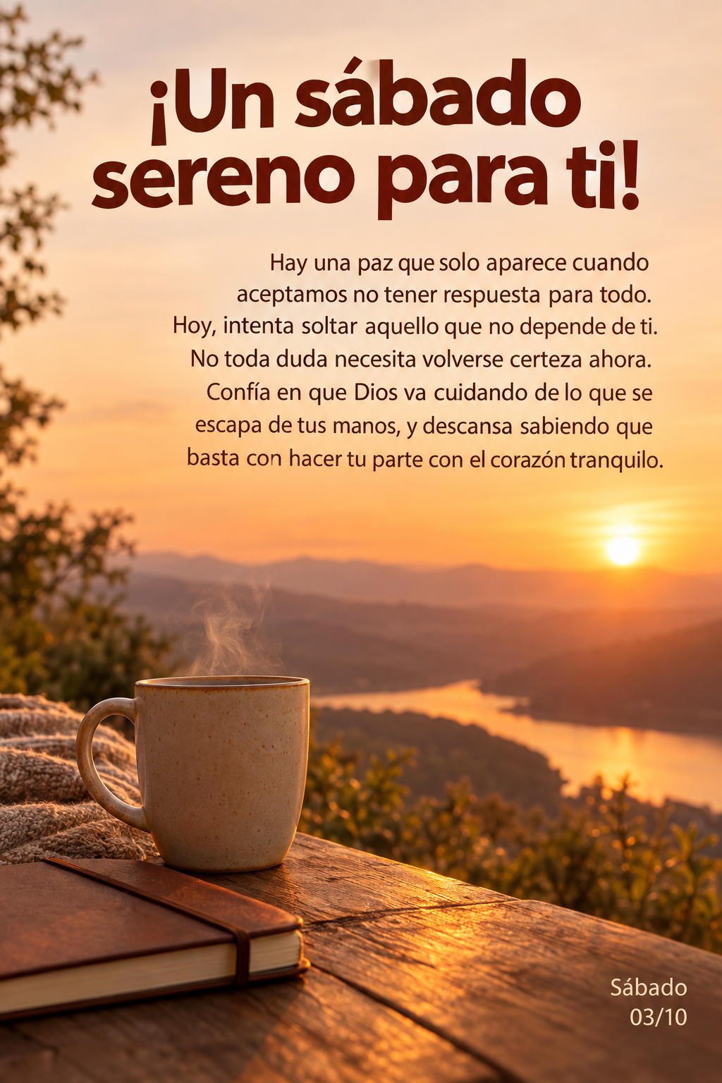 Hay una paz que solo aparece cuando aceptamos no tener respuesta para todo. Hoy, intenta soltar aquello que no depende de ti. No toda duda necesita volve...