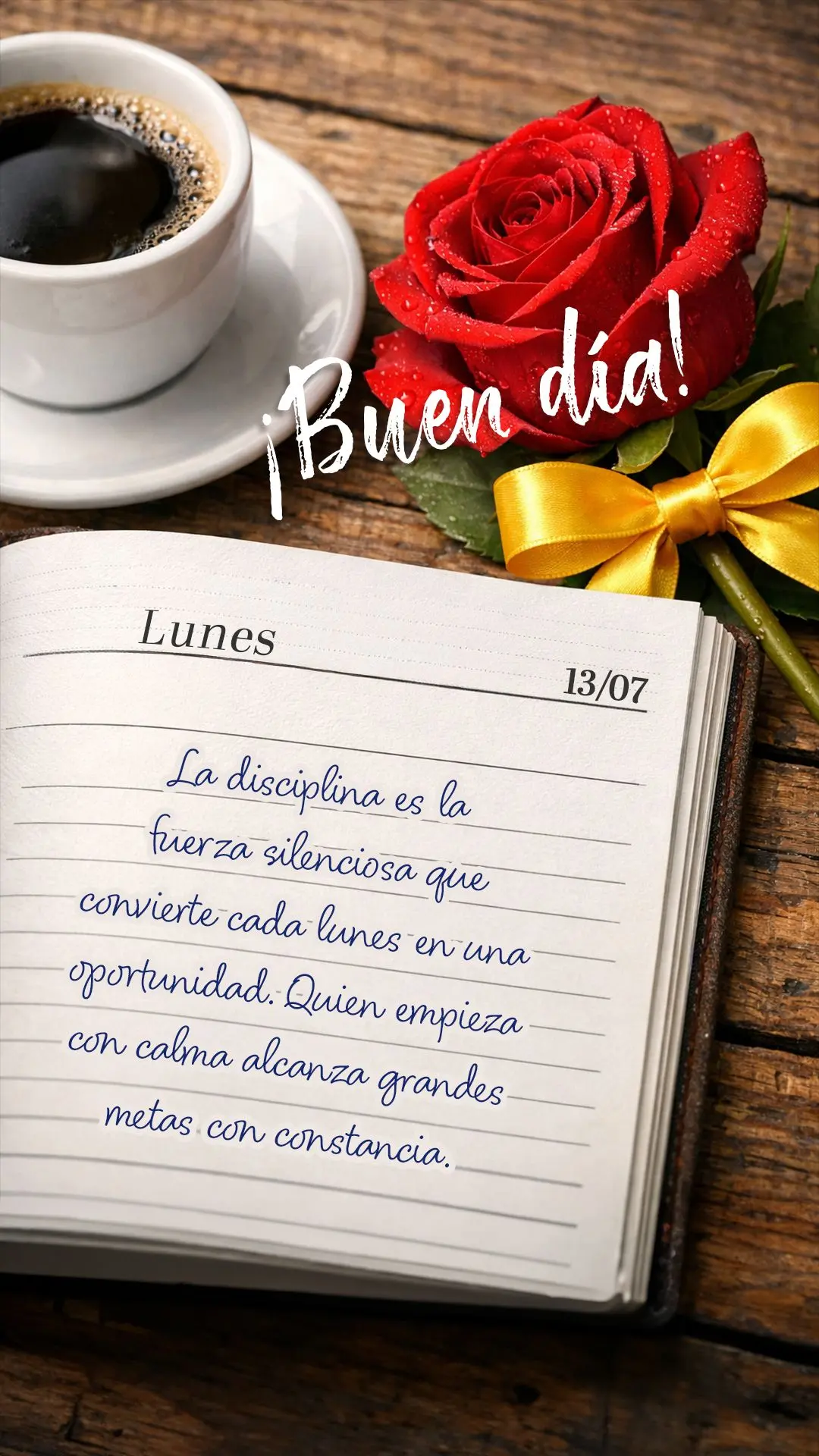 La disciplina es la fuerza silenciosa que convierte cada lunes en una oportunidad. Quien empieza con calma alcanza grandes metas con constancia.