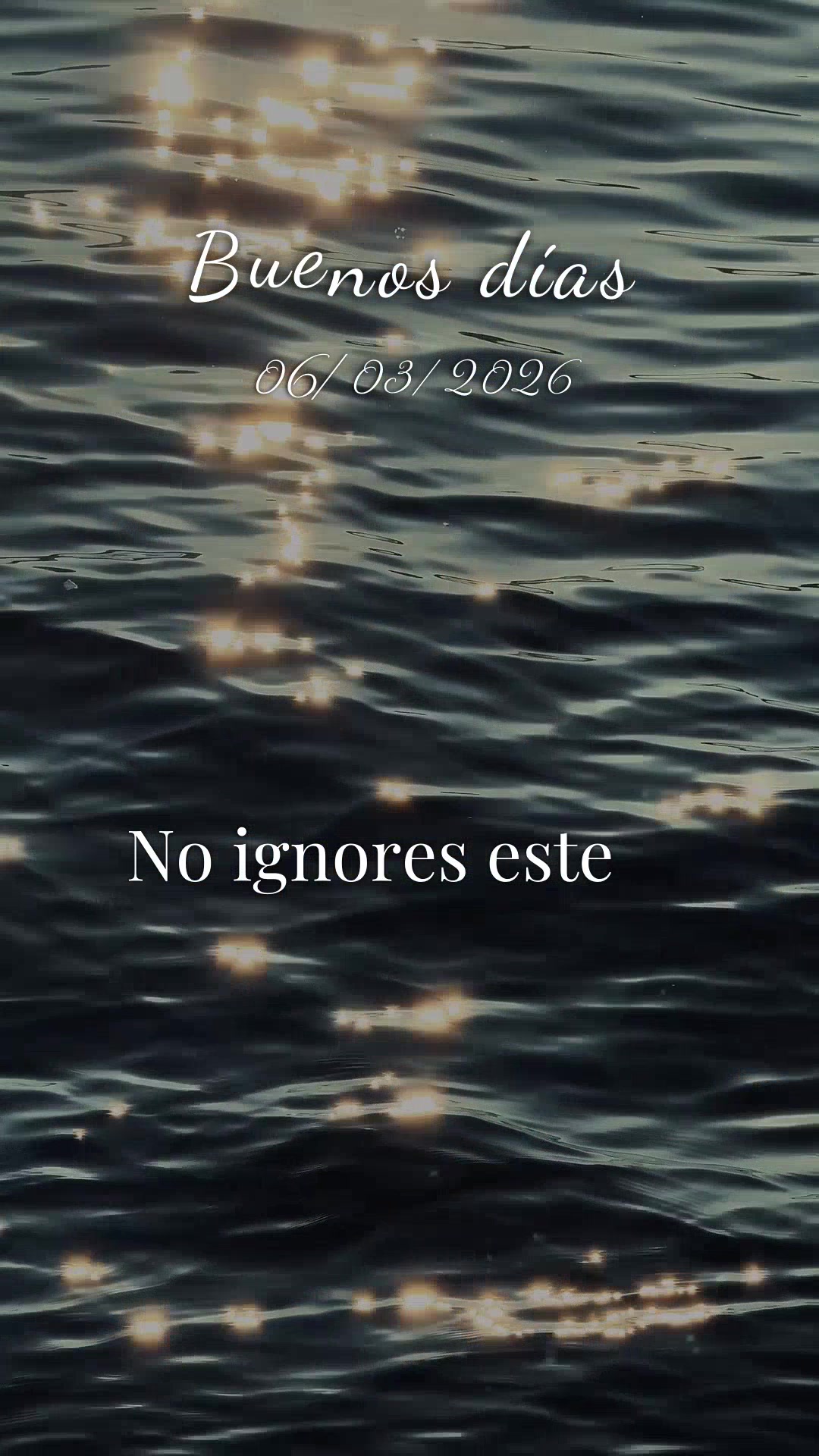 No ignores este mensaje... Padre, en este viernes, 6 de marzo de 2026, me arrodillo ante Ti cargando el peso de un mundo que a veces se siente demasiado ...