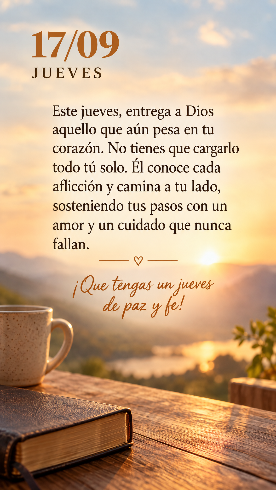 ¡Que tengas un jueves de paz y fe!